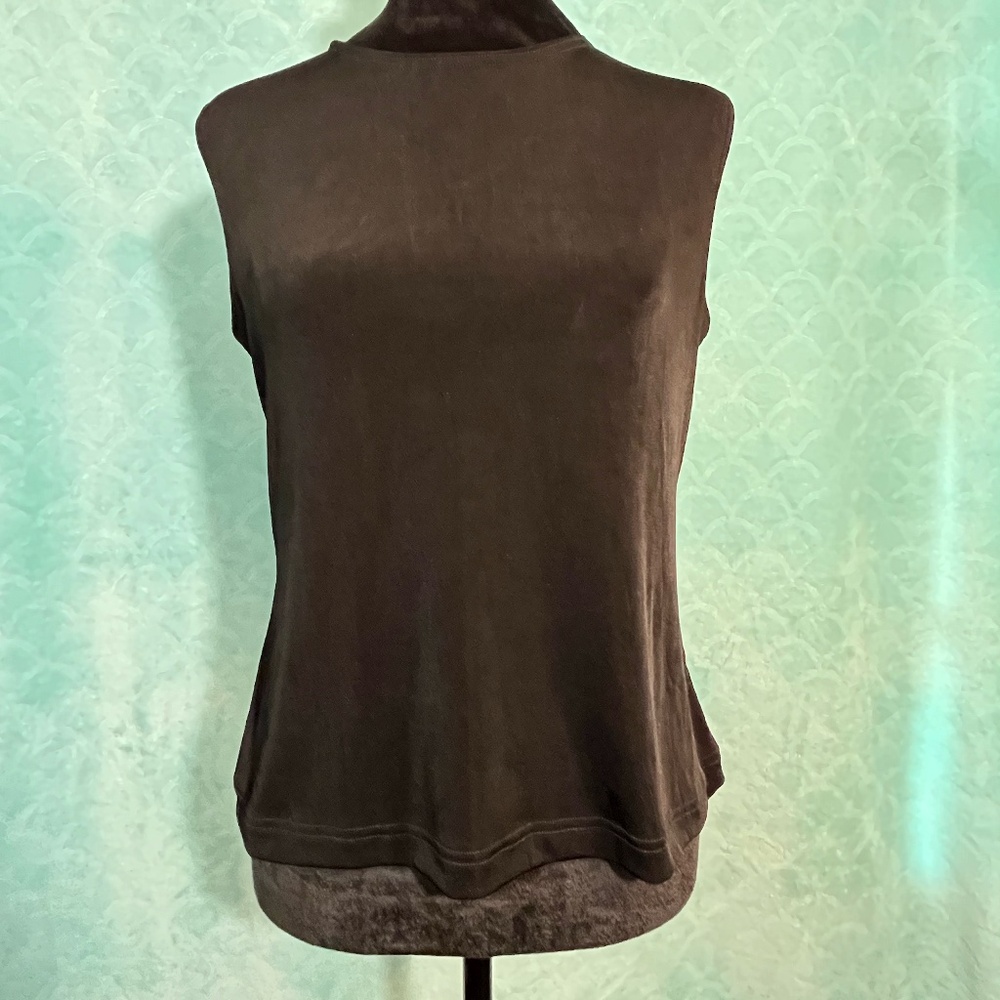 Vintage Ronni Nicole by Ouida Black Sleeveless Layering Shell Top NWT Medium